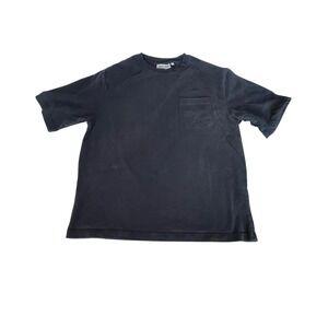 Amongst Others NYC Faded Black 100% Cotton Pocket T-Shirt Mens Medium